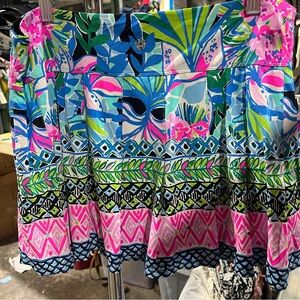 Lily Pulitzer Colorful Tropical Print Skort